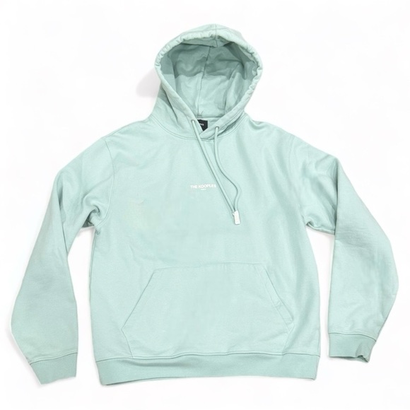 THE KOOPLES LOGO MEN’S HOODIE WITH LOGO ON THE CHEST SEA GREEN NEW Size Large - Picture 9 of 11